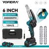 YOFIDRA Motosega Elettrica Cordless Oliatore Giardino Taglio del Legno Log Ricaricabile Potatura Sega Strumento di Potatura Per Makita Batteria Spille