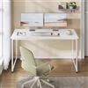 WOLTU Scrivania Moderna con Struttura in Metallo per Computer, Ufficio, Studio, Gaming, Grande Postazione di Lavoro per Casa, Ufficio, Camera da Letto