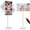 NONE Smart TV Portatile da 32 Pollici, 60Hz 1080P Touch Screen, TV Android Regolabile in Altezza e Rotante, Batteria da 15000mAh, Fotocamera da 13MP, 6G+128G
