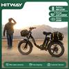 HITWAY Bicicletta Elettrica Hitway Bk6S Plus, Batteria 48V 27Ah, Autonomia 110-150Km, Ruote Fat da 20 Pollici, Portapacchi Doppio, Motore 250W, 25Km/H, 7 Velocità