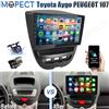 Mopect Autoradio Android 15 MOPECT 10.1" per Toyota Aygo / PEUGEOT 107 / Citroen C1 2005-2014 con WiFi, Carplay, 4G+64G, SWC, FM, DVR e Telecamera