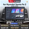 Junsun 13.1″ QLED Wireless CarPlay Android Auto Autoradio per Hyundai Santa Fe 2 2006-2012 Sistemi intelligenti DSP SWC RDS GPS