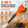 NONE Soffiatore e Aspiratore per Foglie 2-in-1 Senza Fili per Batteria DeWalt 21V, Soffiatore Elettrico 20000RPM 120MPH, Aspirapolvere Portatile Leggero per Giardino, Auto, Pulizia di Polvere e Peli di