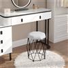 WOLTU Sgabello da toeletta 30x44,5x30 cm, design moderno, pouf per trucco, per tavolo da toeletta, camera da letto, soggiorno