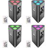 Yiflamefly 4 Pezzi Luci Par Triangolari Ricaricabili 3x4W RGBW LED, Luci da Palco DMX per DJ, Matrimoni, Discoteche, Feste, Bar, KTV, Spettacoli