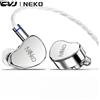 CVJ NEKO In Ear Monitors Auricolari cablati HiFi IEM Cavo placcato argento Connettore modulare da 3,5 mm 4,4 mm Cavo staccabile per musica da gioco