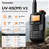 quansheng Ricetrasmettitore QUANSHENG UV-K5(99) V3, 2MB, 50-600MHz RX, Ricezione Banda Aerea AM, 5W, Radio Bidirezionale Programmabile via PC