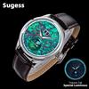 SUGESS Orologio da uomo Sugess con movimento Moonphase ST2528, orologi da polso meccanici automatici, impermeabili, con quadrante in titanio e vetro zaffiro S401