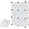 NONE Armadio Modulare Pieghevole 6 Box Fai-da-te con Ante, Sistema di Scaffalature, Guardaroba per Camera da Letto, Armadio in Plastica, Scarpiera, Contenitore in PP per Scarpe e Libri, Salvaspazio