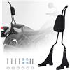Samger Portapacchi posteriore per moto con schienale imbottito compatibile con Harley Sportster 883 1200 per supporto schienale passeggero posteriore Harley Davidson