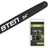 8TEN Guida e catena per motosega Poulan Husqvarna 365 372 XP 465 Rancher 240RNDD009 72DPX084G 61 cm .050 3/8 84DL