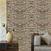 JOLIHOME Pietra Marrone Effetto Mattone Carta da Parati Vintage Autoadesivo Pellicola in Vinile 44,5x500cm Look Rock Staccare e Attaccare Carta a Contatto Rotoli per Cucina Bagno Impermeabile