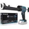 Gaethra Pressa per cartucce a batteria, compatibile con Makita a batteria da 18 V, luce LED, pistola elettrica in silicone, per cartucce da 300 - 310 ml (senza batteria)