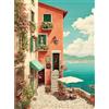 PuzzleTech Puzzle Panoramico 1000 Pezzi Casa sul Mare Paesaggio Difficile Antistress