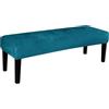GANILITY Copri Panca Universale Da Pranzo, Rivestimento in Peluche Rimovibile con Cinghie Fisse, Fodera per Panca da Pranzo Elasticizzata, per Hotel, Banchetti, Ristorante, Soggiorno(Blu Pavone)