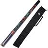 Australian Treasures Didgeridoo in bambù, 120 cm, design geco verde con tono caldo e basso