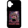 Halloween Glam Retro Vintage Comics Pop Custodia per iPhone 16 Plus Ciclope Cook Sous Chef Ristorante Cibo Spettrale Spaventoso Uomo