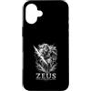 Greek Mythology Thunder Deity Zeus Custodia per iPhone 16 Plus Zeus Tuono e Dio dell'Olimpo Lightning Power