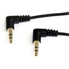 StarTech Cavo Audio Slim 3,5mm 1,8m Angolato a Destra, M/M (MU6MMS2RA) | Connettore ad Angolo Retto, Connettori Placcati Oro