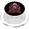 Halloween Glam Retro Vintage Comics Pop Ciclope Cook Sous Chef Ristorante Cibo Spettrale Spaventoso Uomo PopSockets PopGrip per MagSafe