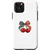 Americana Cherry Club Custodia per iPhone 11 Pro Patriottico Cherry Bow Americana Leopard Gingham 4 luglio