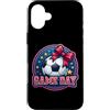 Soccer Game Day Girl Womens Bow Team Fan Custodia per iPhone 16 Plus Calcio Gioco Giorno Ragazza Womens Bow Team Fan Mamma Madre Mamma
