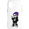 Musica Alternativa Urban Style Emo Stree Custodia per iPhone 16 Creepy Teschio Fantasma Punk Emo Skater Halloween Scheletro