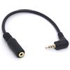 HUHANGGod Tomost, cavo convertitore audio con angolo da 90 gradi da 2,5 mm maschio a 2,5 mm femmina, adattatore stereo a 4 poli