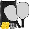 FRODOTGV Pagaia per pickleball in carbonio tinta unita neutra grigia | Pala de Pickleball fibra de vidrio per giocatori intermedi