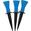 Beatifufu 3 Pezzi Tee da Golf Elastico in Gomma e Plastica, 58mm | Pratica Indoor e Outdoor, Aiuto All'allenamento Portatile, Leggero, Colore Blu, Facile da Usare