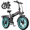 Miyazaki Bicicletta Elettrica Pieghevole per Adulti, Telaio in Alluminio Aerospaziale, Motore Brushless, Ebike Pieghevole con Batteria Removibile da, Con pedali e sellino（X7 90NM）
