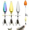 Generic Spinners Alzata da Pesca Portatile Riflettente Elica In Metallo 3D