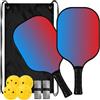 FRODOTGV Blu Rosso Gradiente Vetroresina Pickleball Paddle | Pala de Pickleball per principianti intermedi
