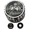 Hoppipola Pulsante freno a bobina in alluminio con rumore interno per mulinelli da baitcast da 3, 3,5, 4, P5 (nero e argento)
