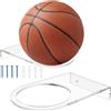 LYDODOKA - Supporto da parete in acrilico per pallacanestro per calcio, rugby, pallavolo, calcio, universale, trasparente, acrilico, per esposizione e stoccaggio, decorazione sportiva chiara