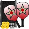 FRODOTGV Star - Pagaia per pickleball a basse vibrazioni | Pala de Pickleball fibra de vidrio per giocatori intermedi
