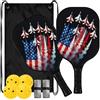 FRODOTGV Pagaia da pickleball con bandiera USA Fighter Jets Spin | Pala de Pickleball per principianti intermedi