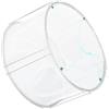 EXCEART Nassa da Pesca Rotonda Pieghevole Bianco in Nylon a 5 Fori | Anguille e Piccoli Pesci Esca, Attività Acquatiche e Gamberetti, Struttura Pieghevole, 50x25 CM