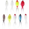 Healeved 9 Pezzi Esca Artificiale da Pesca in Silicone, Riutilizzabile | Aspetto Vivido, Pratica per Attirare i Pesci, Accessorio da Pesca, per Spinning e Pastura Mare Colore Casuale