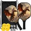 FRODOTGV Mystical Winged Dragons Spin Pickleball Paddles | Per interni ed esterni