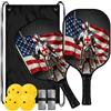 FRODOTGV Knight Templar - Pagaia da pickleball in grafite con bandiera USA | Pala de Pickleball fibra de vidrio per giocatori intermedi