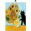 PuzzleArtix Puzzle 1000 Pezzi Gatto e Girasoli Parodia Arte Adulti Relax Regalo