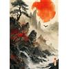PuzzleTech Puzzle 500/1000 Pezzi Geisha Samurai Arte Giapponese Sumi-e per Adulti