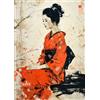 PuzzleTech Puzzle 500/1000 Pezzi Geisha Samurai Arte Giapponese Sumi-e per Adulti