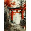 PuzzleTech Puzzle 500/1000 Pezzi Geisha Samurai Arte Giapponese Sumi-e per Adulti