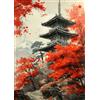 PuzzleTech Puzzle 500/1000 Pezzi Geisha Samurai Arte Giapponese Sumi-e per Adulti
