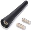 AOBETAK, Antenna autoradio corta universale per auto, 2,5, mini radio per auto, accesso FM/AM M5 M6, nero, 6,5 cm