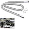 Wibatton Tubo di scarico per riscaldamento stazionale, tubo di scarico per generatore di corrente, tubo di scarico in acciaio inox per auto, con due morsetti in acciaio inox per riscaldamento diesel (200 cm)