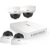 REVO America Ultra 4 Ch. 1TB HDD 4K IP NVR Sistema di sicurezza - Telecamere IP a lente fissa 4 x 4MP Mini Vadal Dome Telecamere - Accesso remoto tramite smartphone, tablet, PC e MAC, bianco