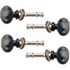 Wdfnexalai Set di 4 corde per ukulele, chiavi per accordatura, parti per ukulele, colore nero